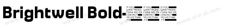 Brightwell Bold字体转换